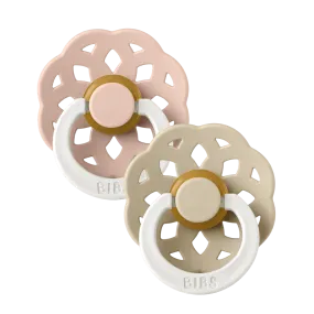 BIBS Pacifier Boheme GLOW 2 PK Blush/Vanilla