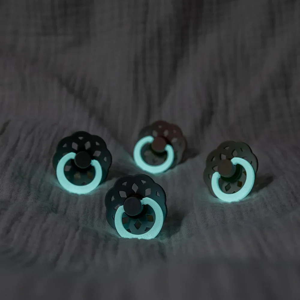 BIBS Pacifier Boheme GLOW 2 PK Blush/Vanilla