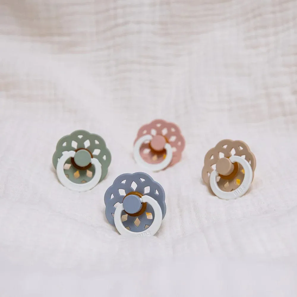 BIBS Pacifier Boheme GLOW 2 PK Blush/Vanilla