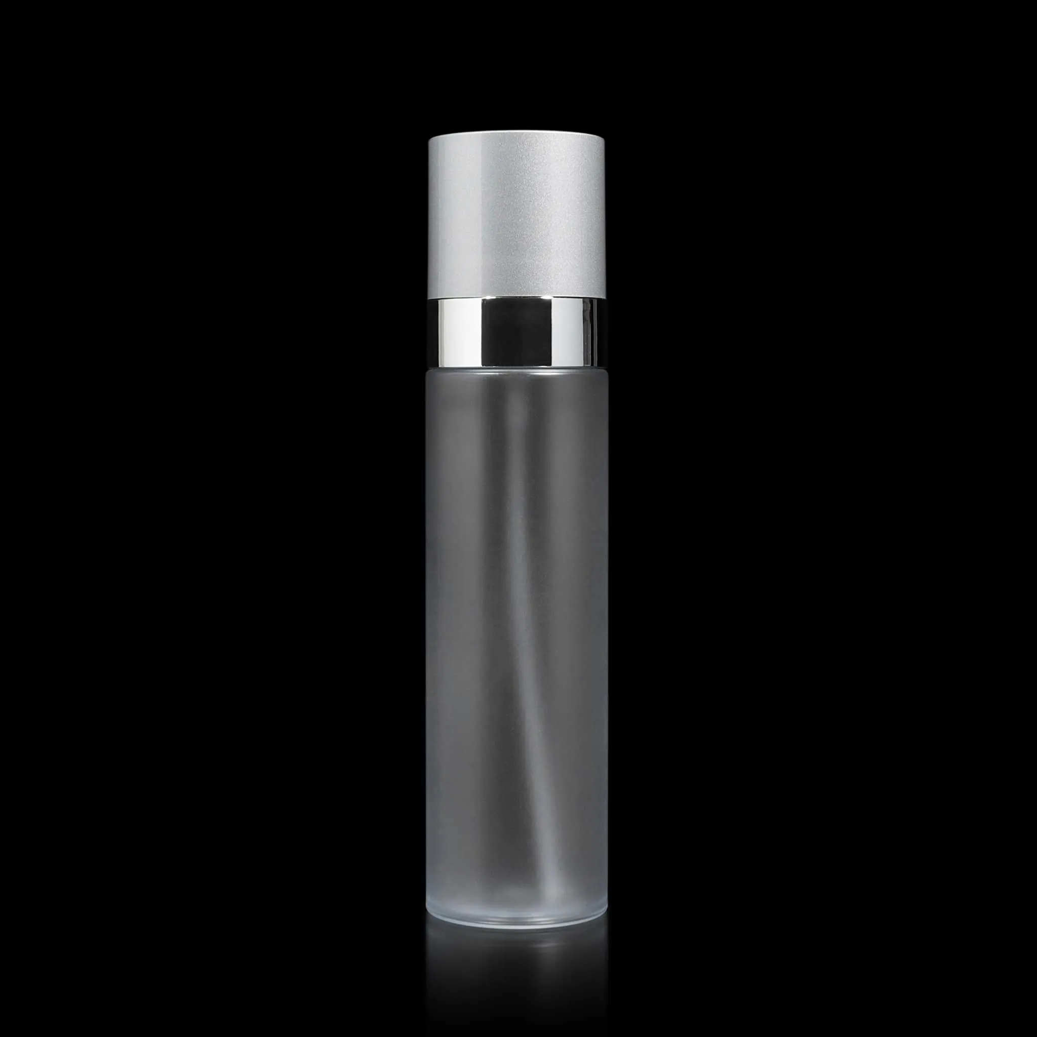 Cloud 100 ML Fine Mist Spray Bottle Frosted with Matte Silver Cap