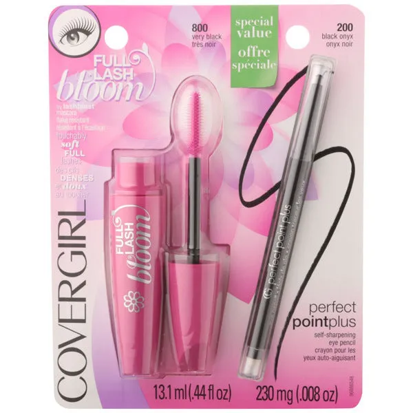 COVERGIRL - Full Lash Bloom Mascara   Perfect Point Plus Eye Pencil Very Black / Black - 1 Set