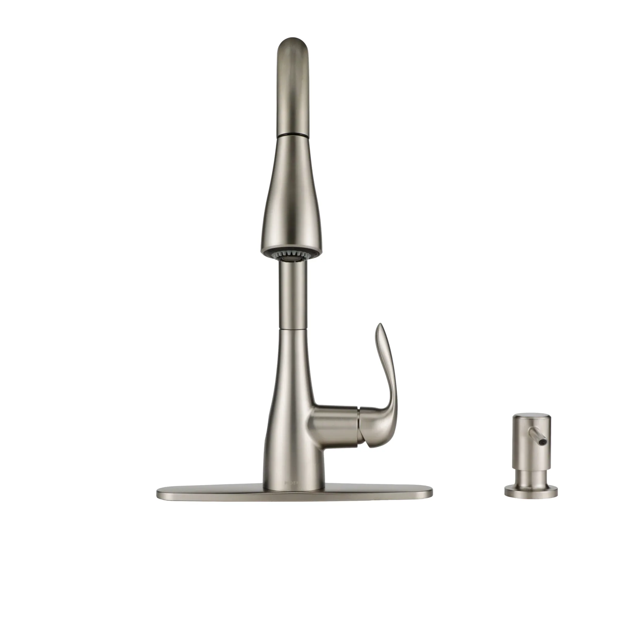 Georgene Matte black one-handle high arc pulldown kitchen faucet