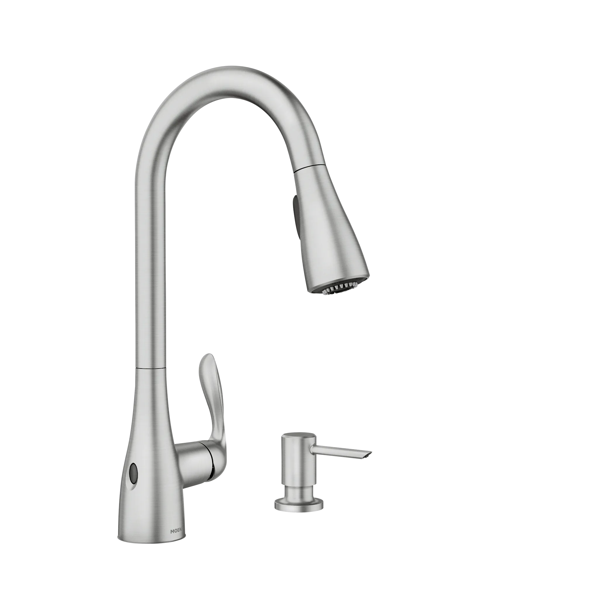 Georgene Matte black one-handle high arc pulldown kitchen faucet