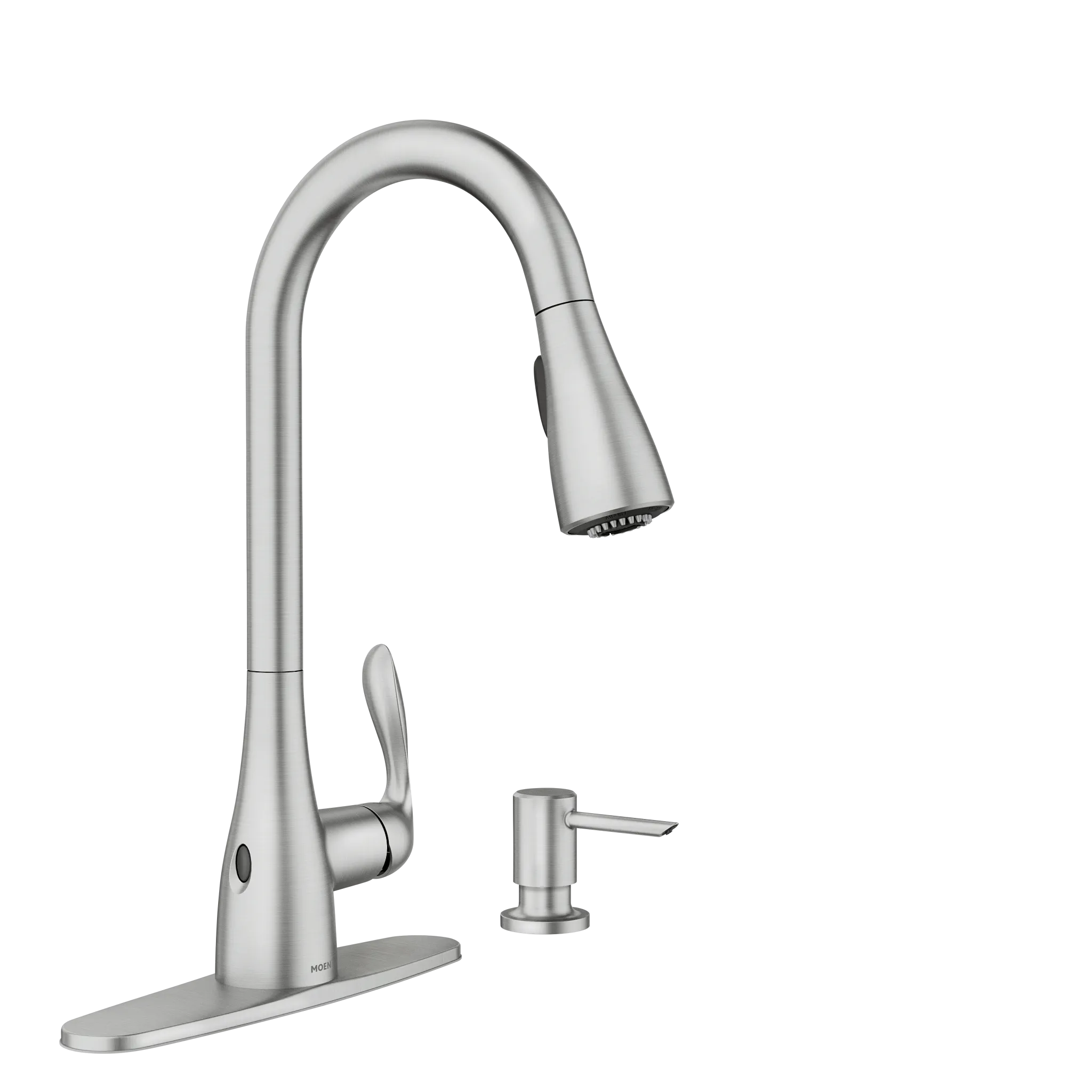 Georgene Matte black one-handle high arc pulldown kitchen faucet
