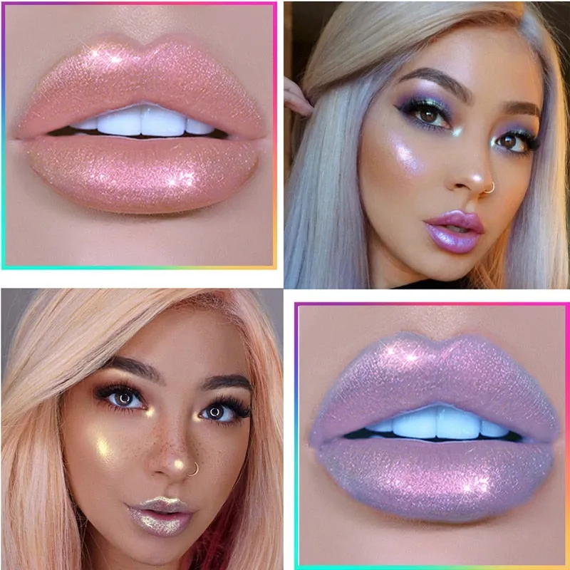 Liquid Crystal Glow Lip Gloss Laser Holographic Makeup