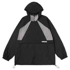 Meichao Outdoor Mountain UPF50  UV protection color patchwork letter print wide hooded sunscreen skin clothing