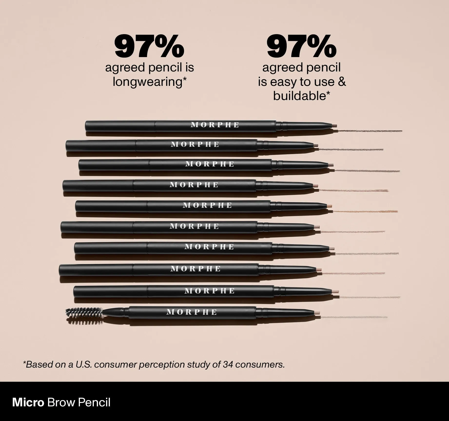 Micro Brow Dual-Ended Pencil & Spoolie - Cold Brew