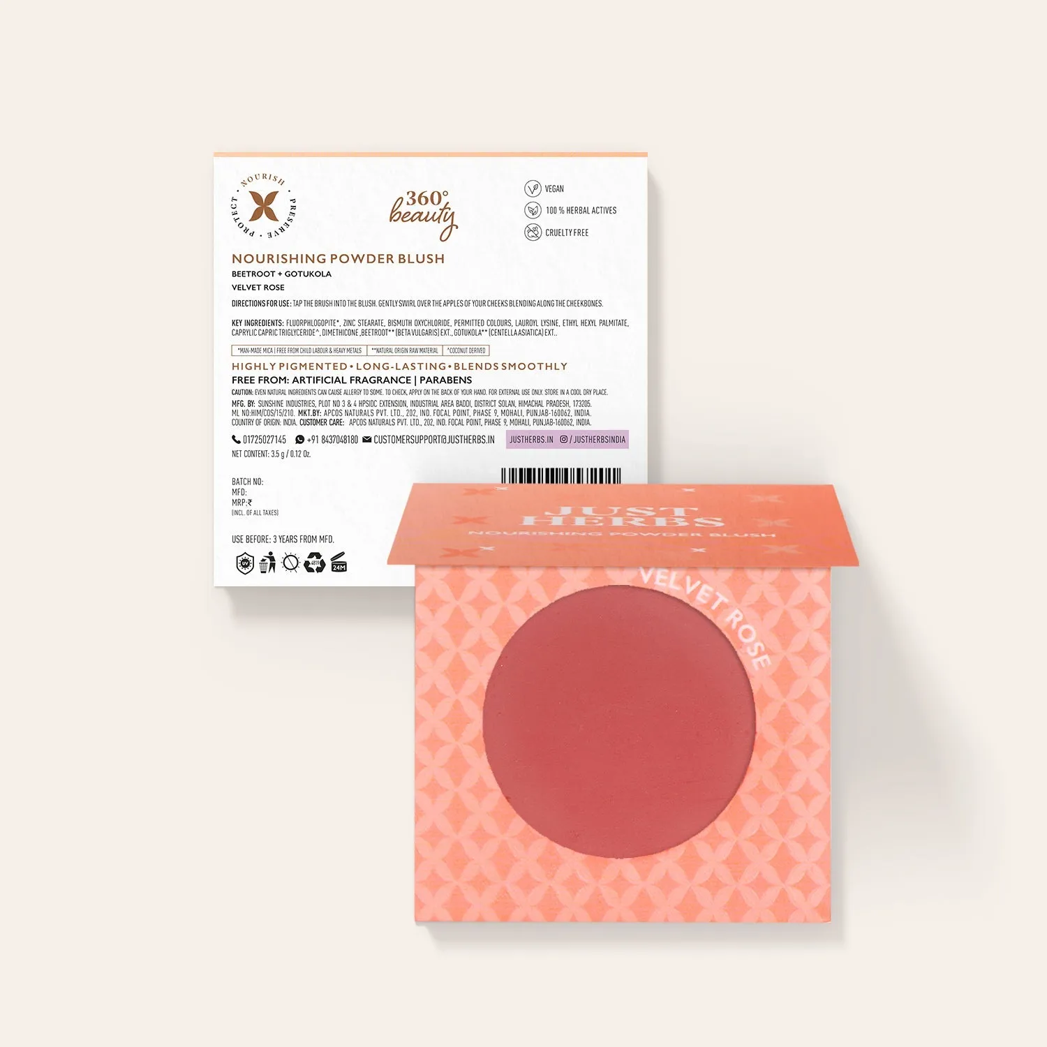 Nourishing Powder Blush with Beetroot & Gotukola