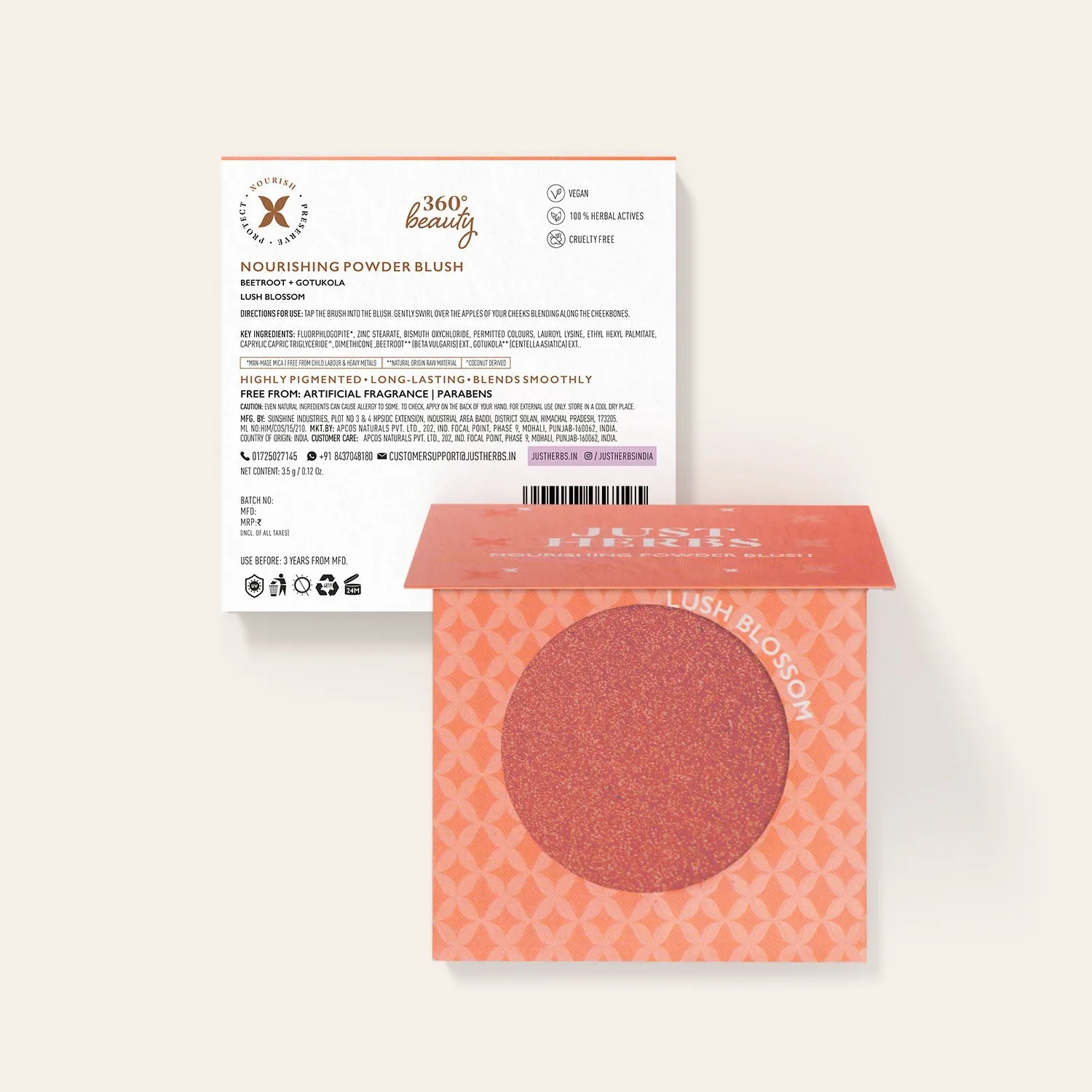 Nourishing Powder Blush with Beetroot & Gotukola