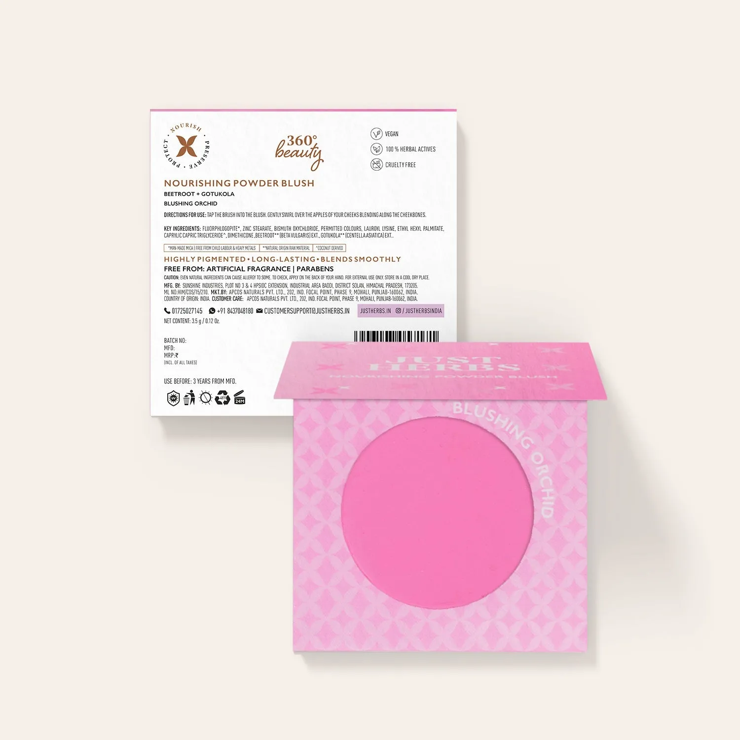 Nourishing Powder Blush with Beetroot & Gotukola