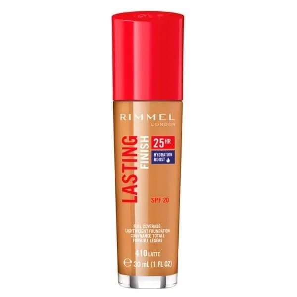 Rimmel Lasting Finish 25HR Skin Perfecting Foundation 410 Latte