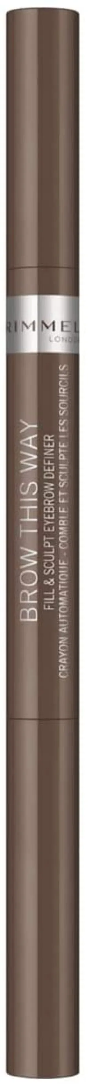 Rimmel London Brow This Way Fill & Sculpt Eyebrow Definer - Medium Brown