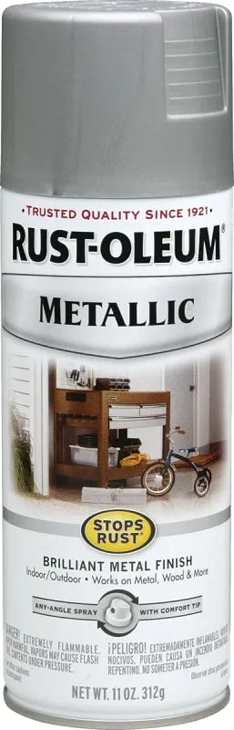 Rust-Oleum 7277830 Rust Preventative Spray Paint, Metallic, Matte Nickel, 11 oz, Can :CAN: QUANTITY: 1
