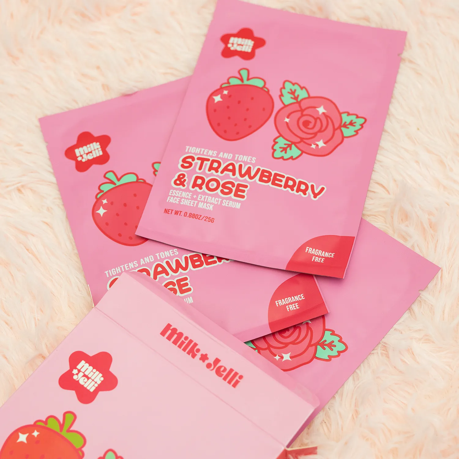 Strawberry   Rose Face Mask Box of 7