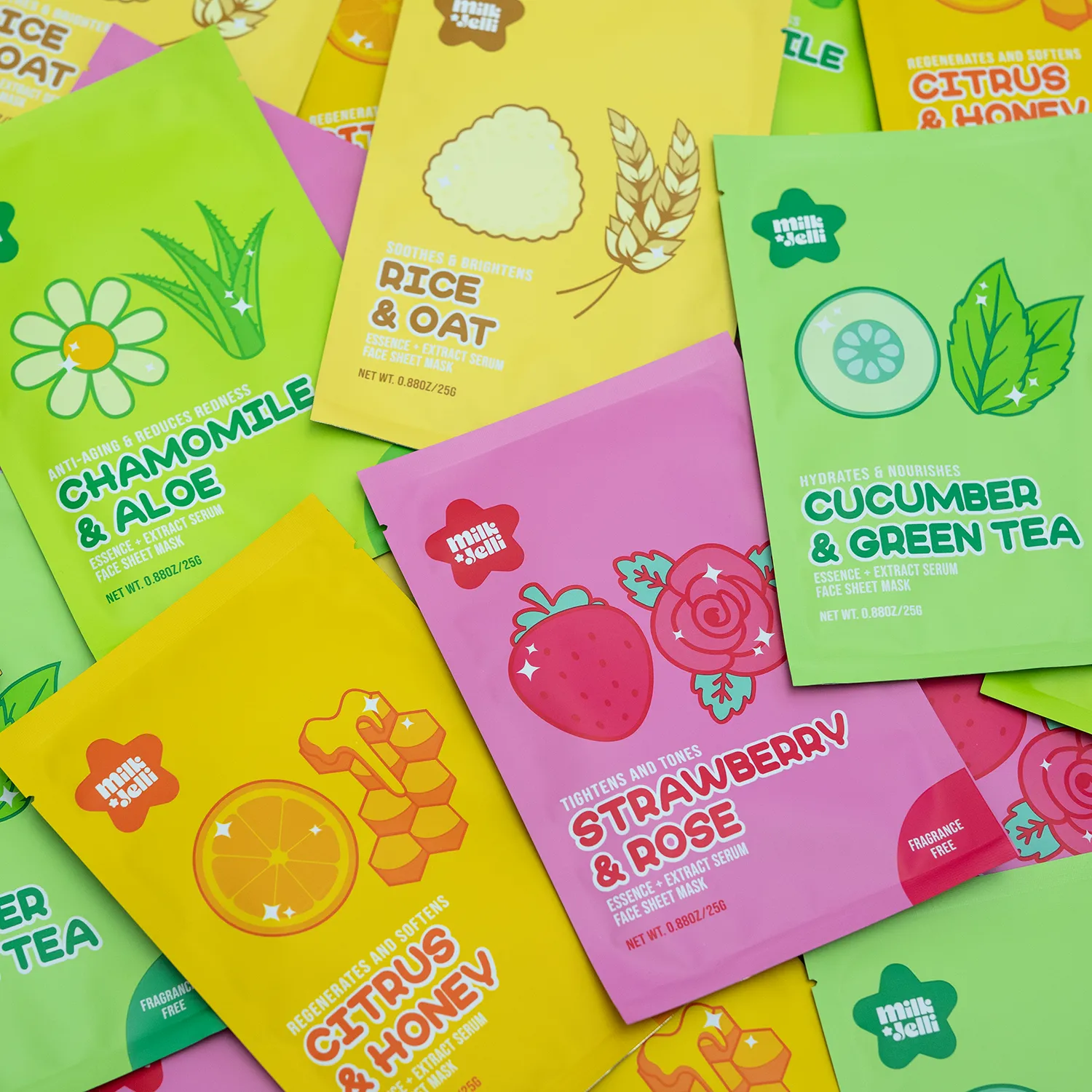 Strawberry   Rose Face Mask Box of 7