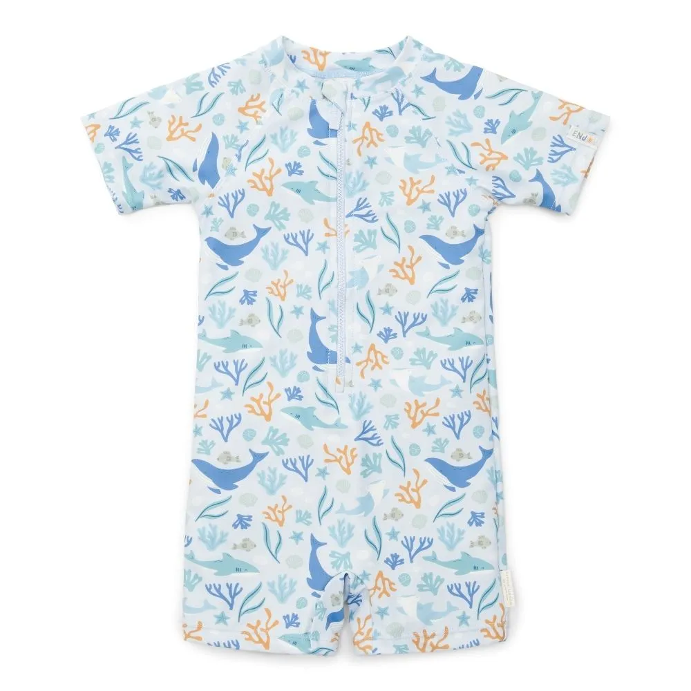 Swimsuit Short Sleeves Ocean Dreams rash guard - Blue
