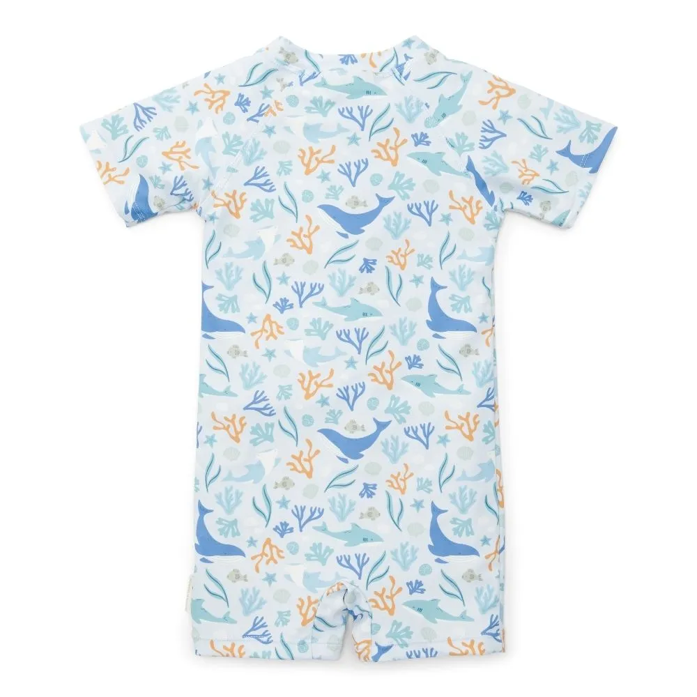 Swimsuit Short Sleeves Ocean Dreams rash guard - Blue