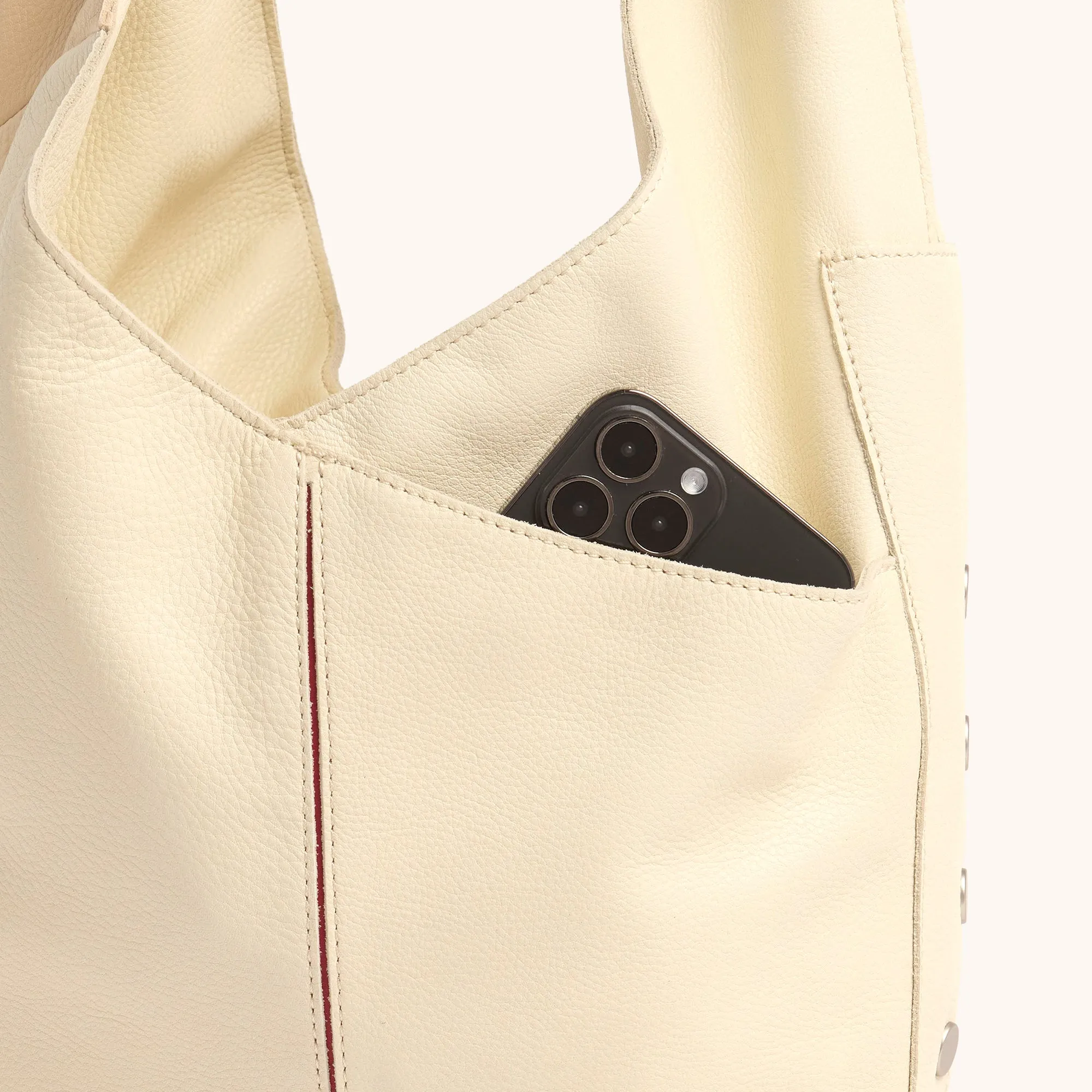 Tom Zip | Coastal Cream/Brushed Silver