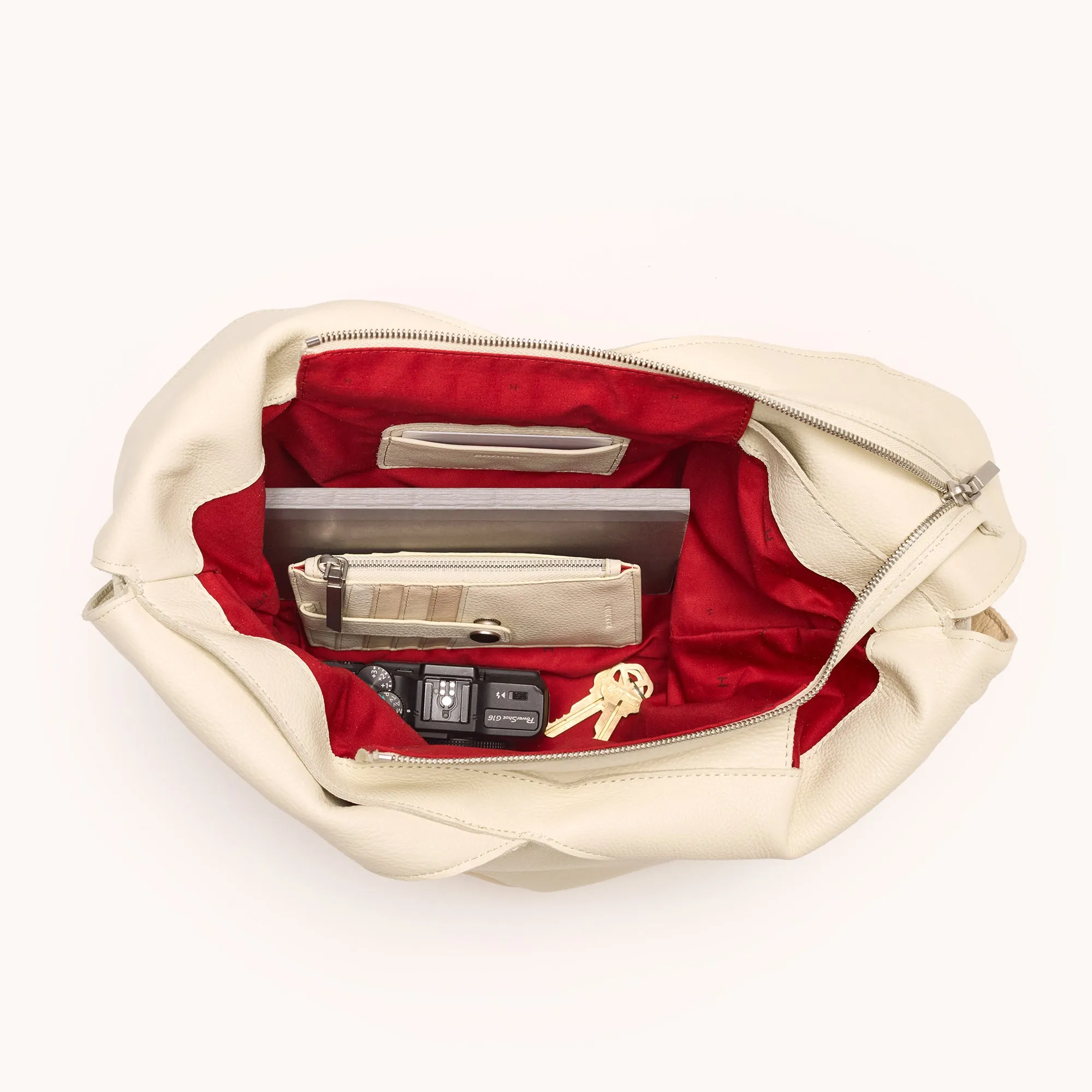 Tom Zip | Coastal Cream/Brushed Silver