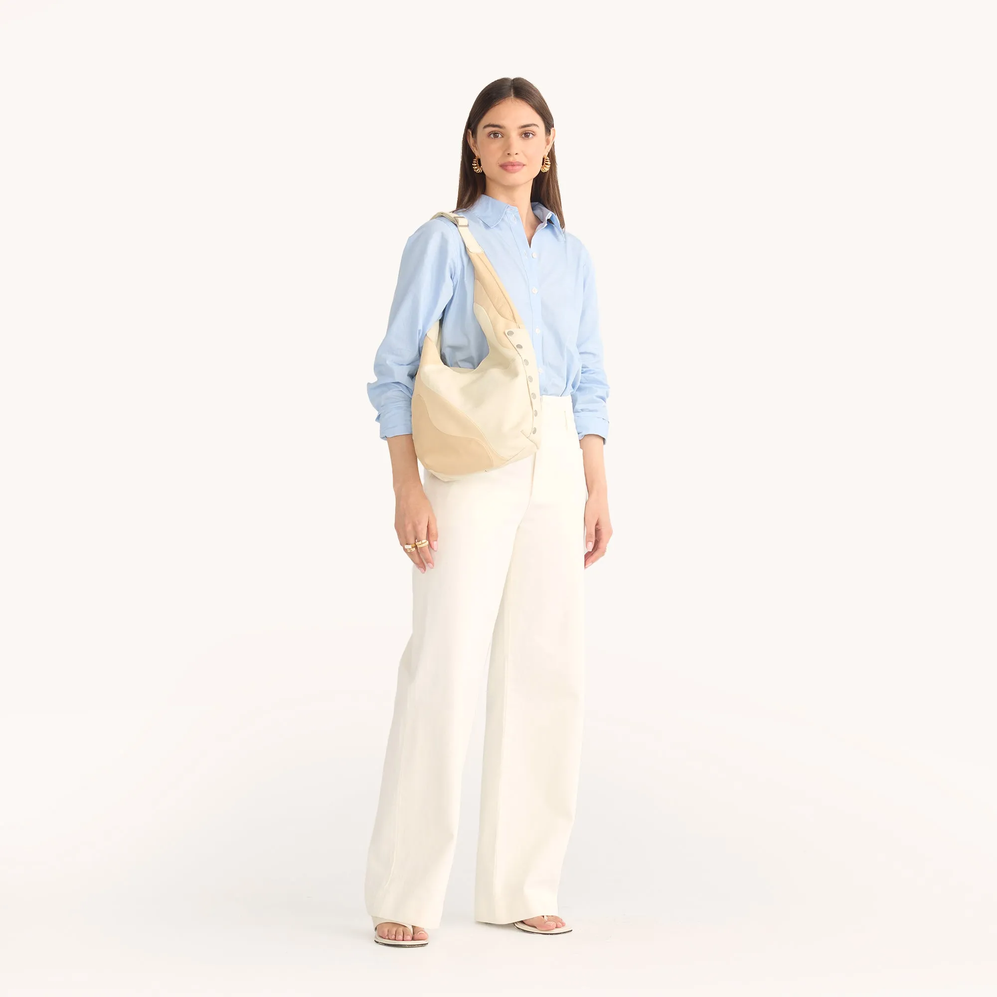Tom Zip | Coastal Cream/Brushed Silver